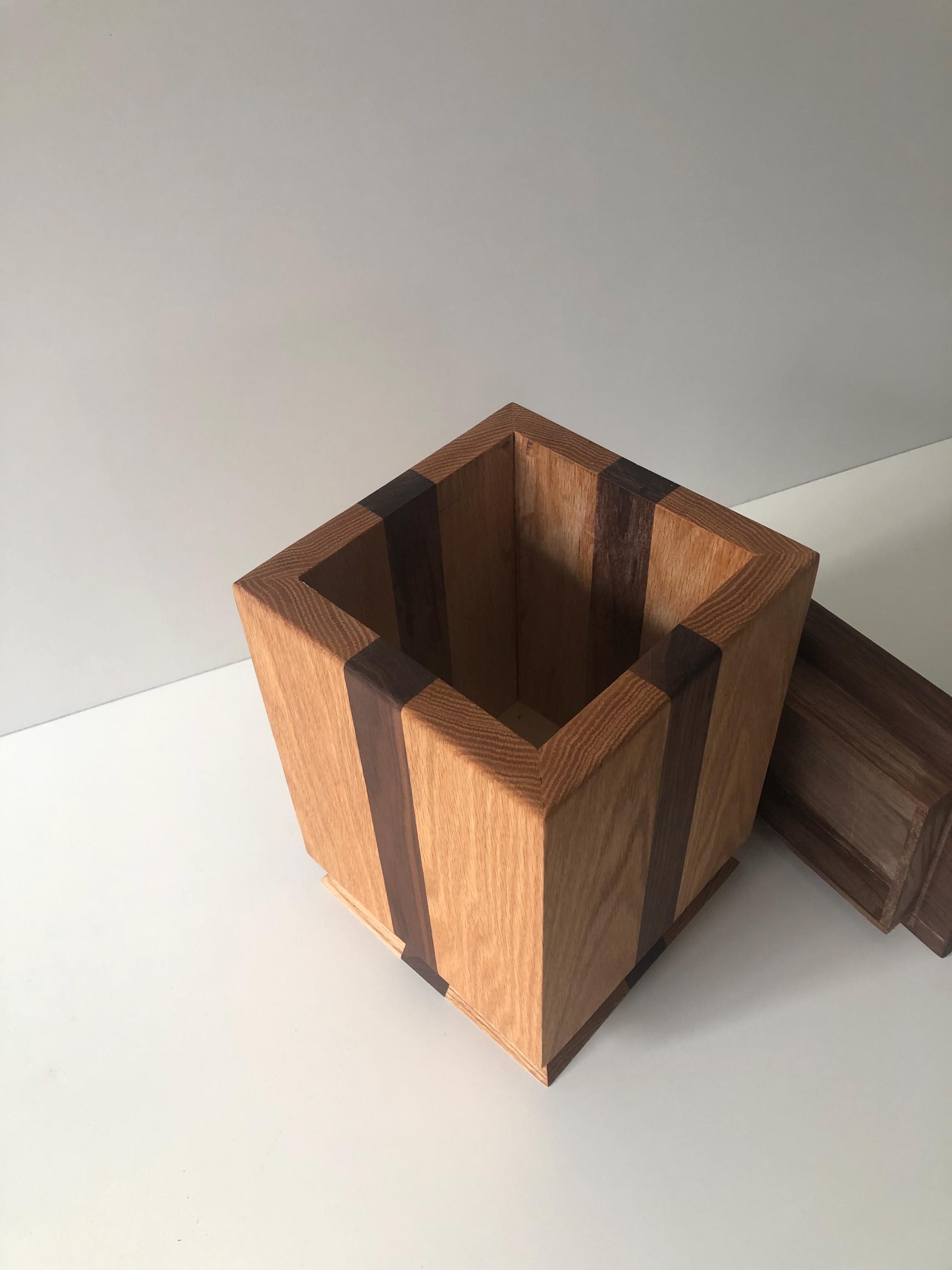 Handcrafted memorial urns, wood oak and walnut