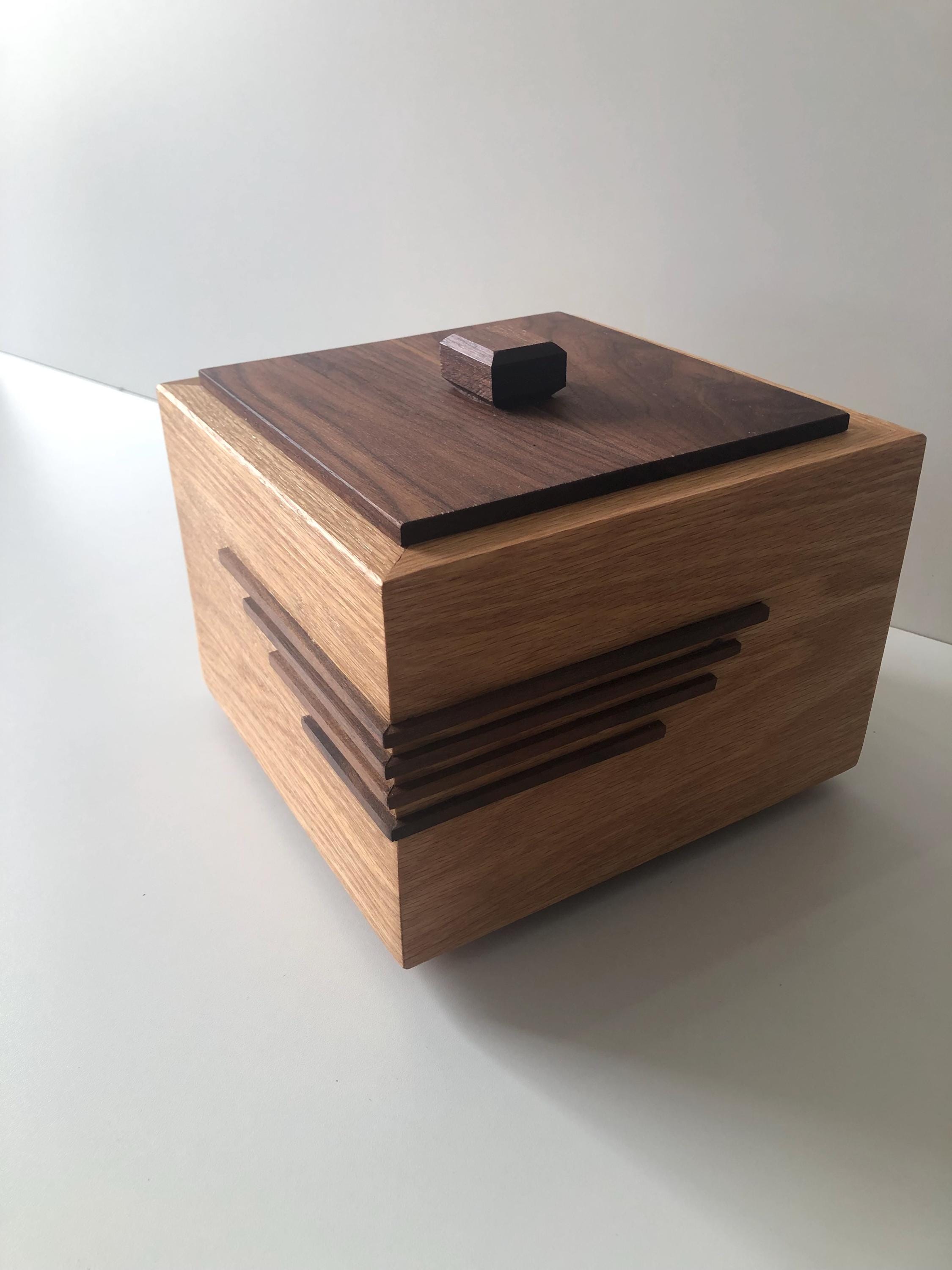 Oak and Walnut Cremation Urn