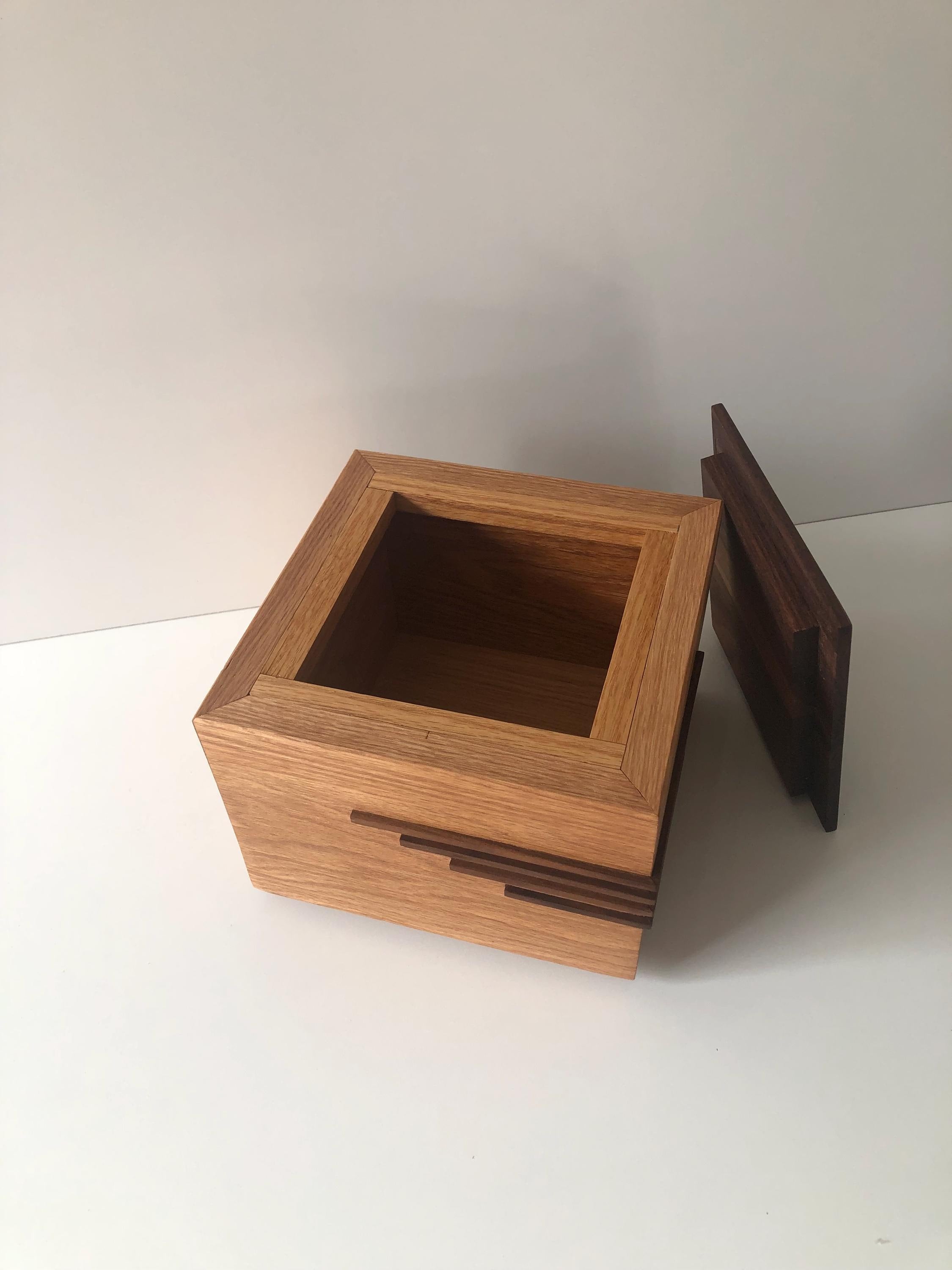 Oak and Walnut Cremation Urn