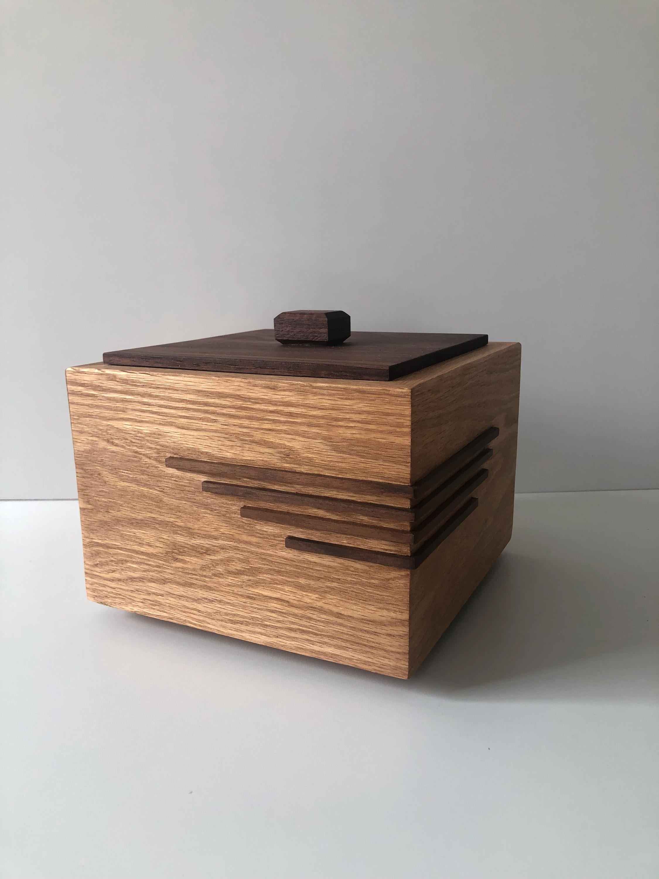 Oak and Walnut Cremation Urn