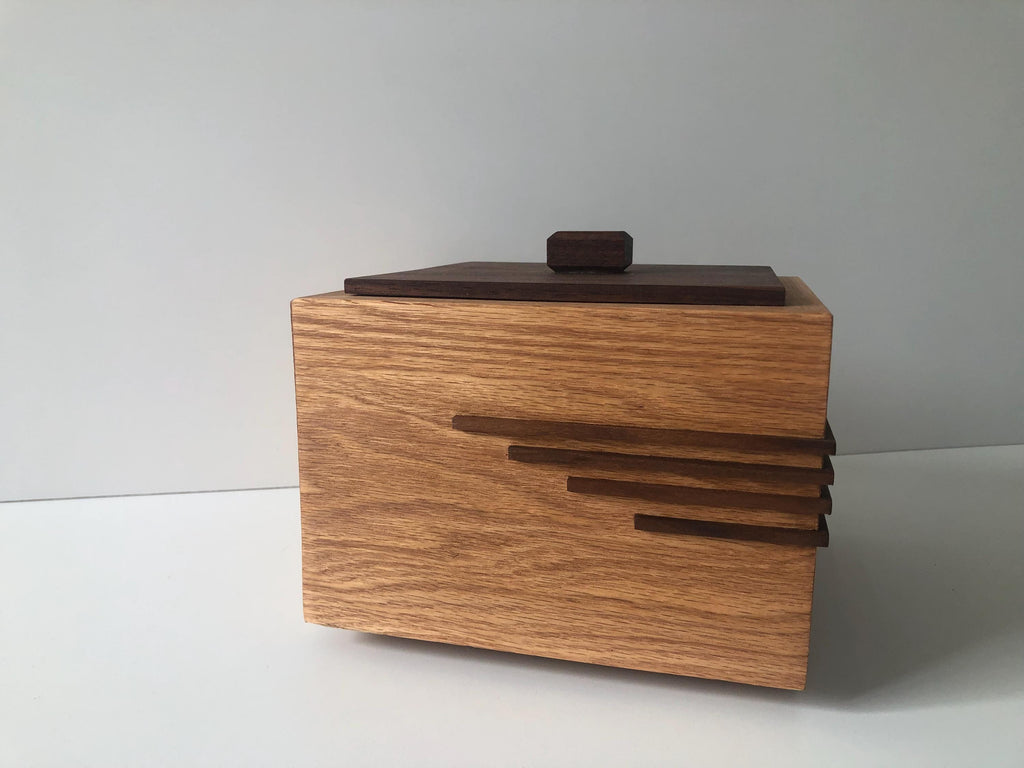 Oak and Walnut Cremation Urn