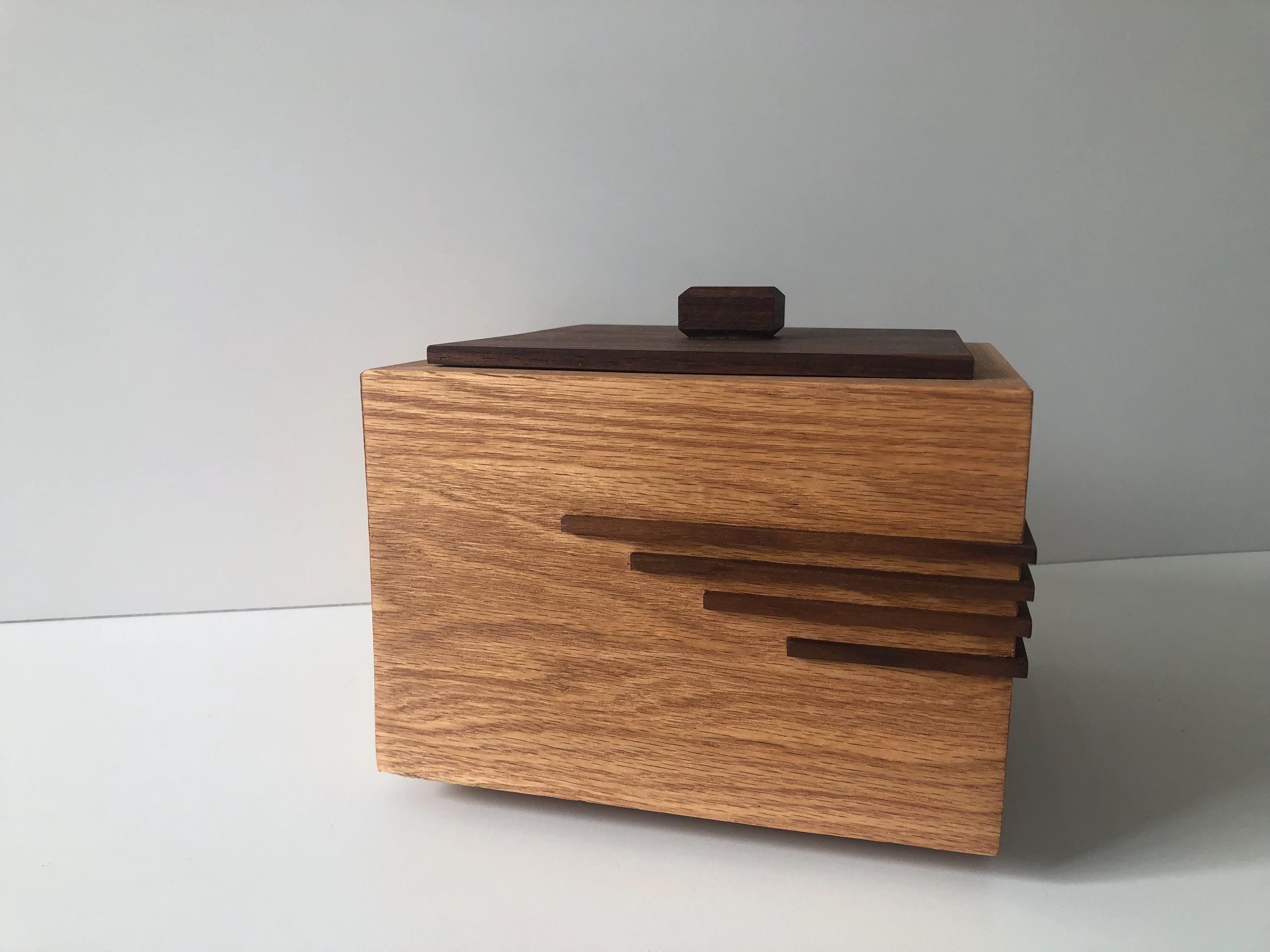 Oak and Walnut Cremation Urn