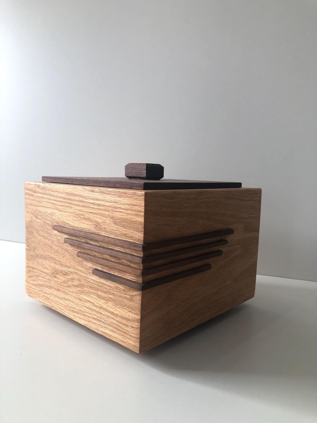 Oak and Walnut Cremation Urn