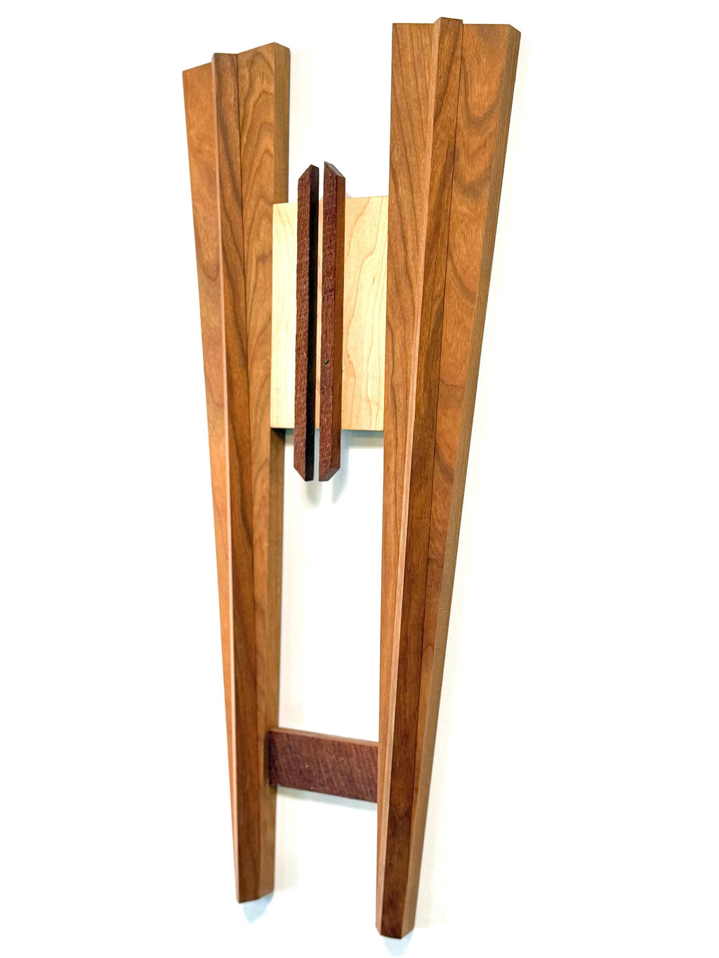 Handmade Art Deco Minimalist Wood and Hand Painted Wall Art